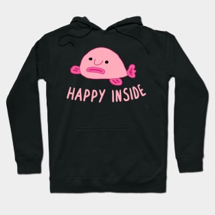 cute blobfish happy happy fish funny design Hoodie